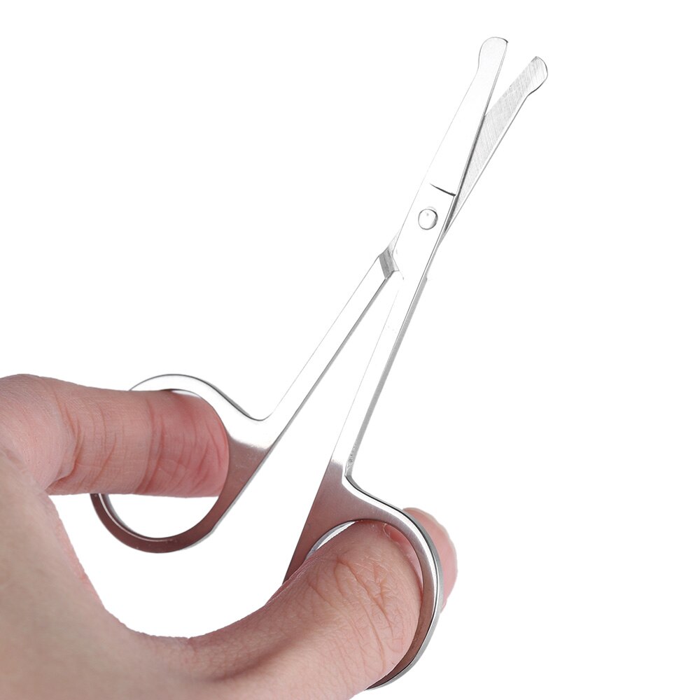 Tijeras de maquillaje de acero inoxidable de 1/2 Uds. Para recortar el pelo de la nariz herramientas para quitar el pelo de la ceja