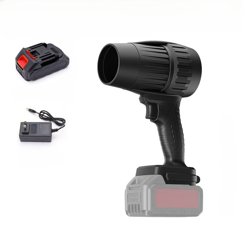 Potente soplador eléctrico Turbo, sopladores de 33000rpm, potente ventilador inalámbrico, ventilador de chorro, herramienta de soplado de aire para polvo de hojas de nieve para masa de 21V: Rojo