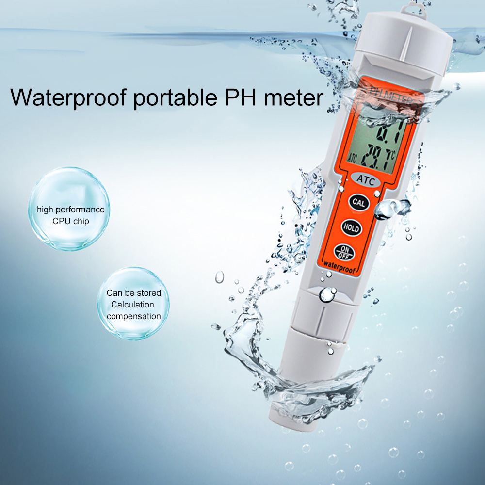 Digital PH Water Tester Hand-held PH Meter Display Waterproof Aquarium Fish Tank Water PH Tester
