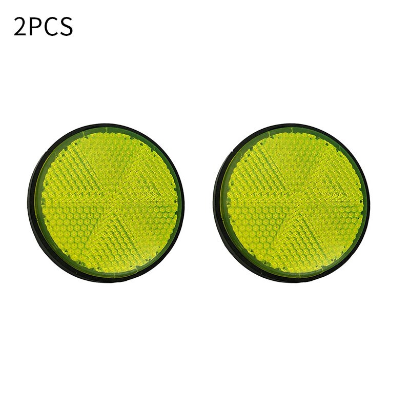 2x 2 '' 2 tuuman universaali moottoripyörä mönkijä skootteri lika polkupyörät pultti rekisterikilpi pyöreä heijastin punainen oranssi: D