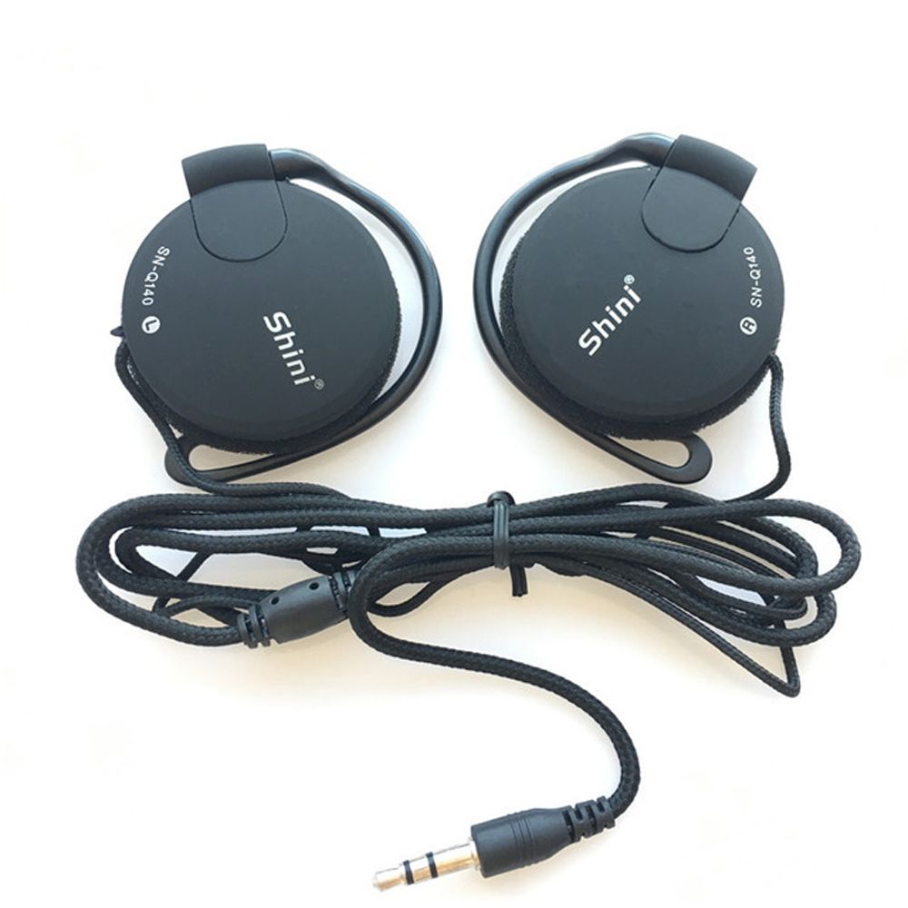 Bass estéreo esporte com fio fone de ouvido gancho fone de ouvido fone de ouvido: Vermelho