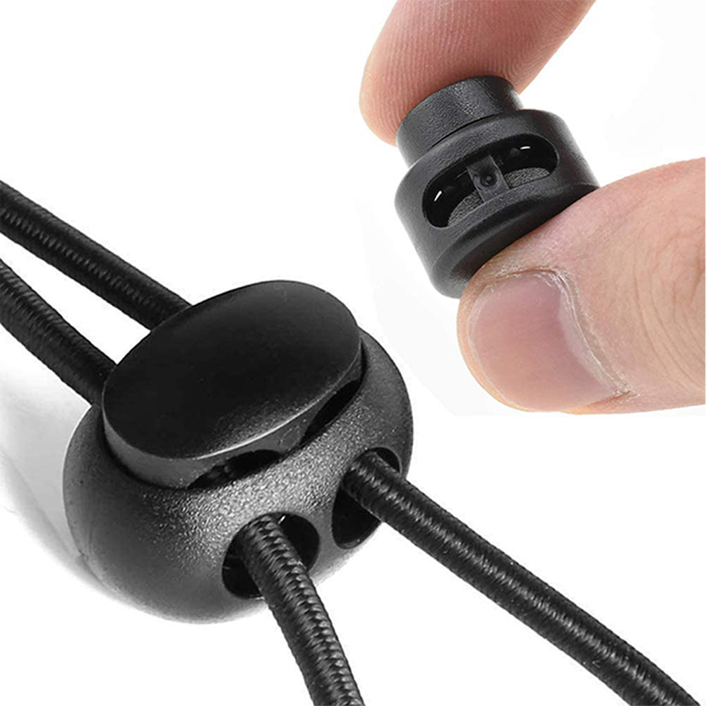 50pcs Cord Lock DIY Plastic Spring Toggle Stopper Lanyard String Cord Clip for Drawstrings Use in Shoelace Clothing