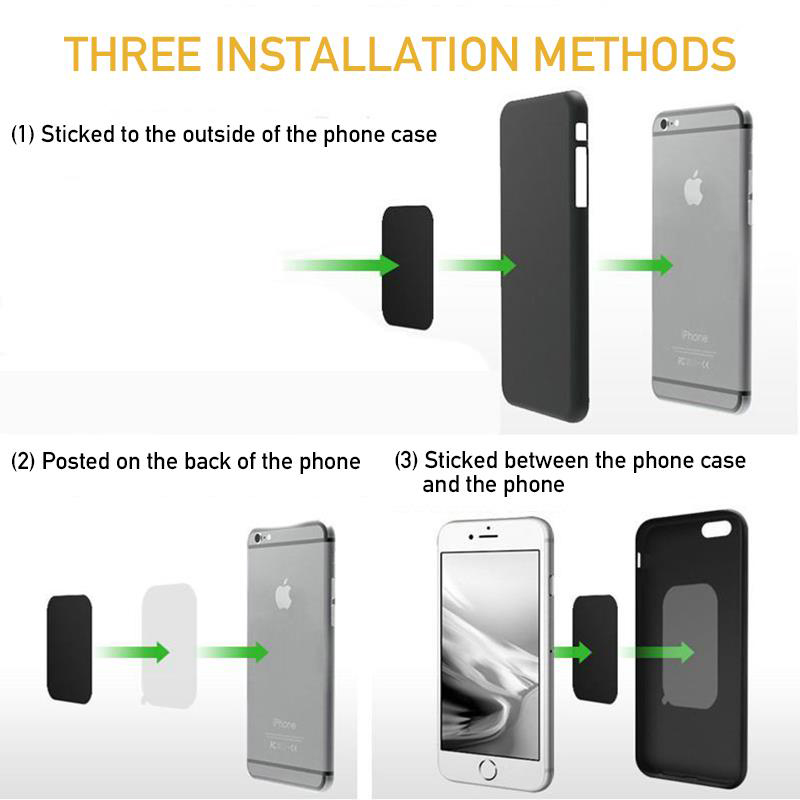Magnetic Metal Plate For Magnetic Car Phone Holder Stand Universal Iron Sheet Sticker Stand Mobile Phone Magnet Holder Mount