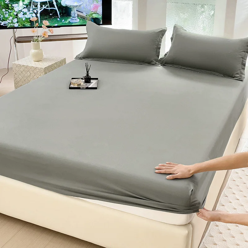 Spannbettlaken mit Gummibändern, luxuriöser Matratzenbezug für Einzelbett, Doppelbett, König-Größe-Bett, Königin-Größe-Bett, 100/120/150/180 (kein Kissenbezug).