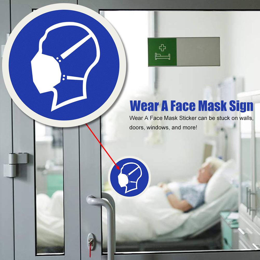 In Stock Wear A Face Mask Sign Sticker Decal For W... – Vicedeal