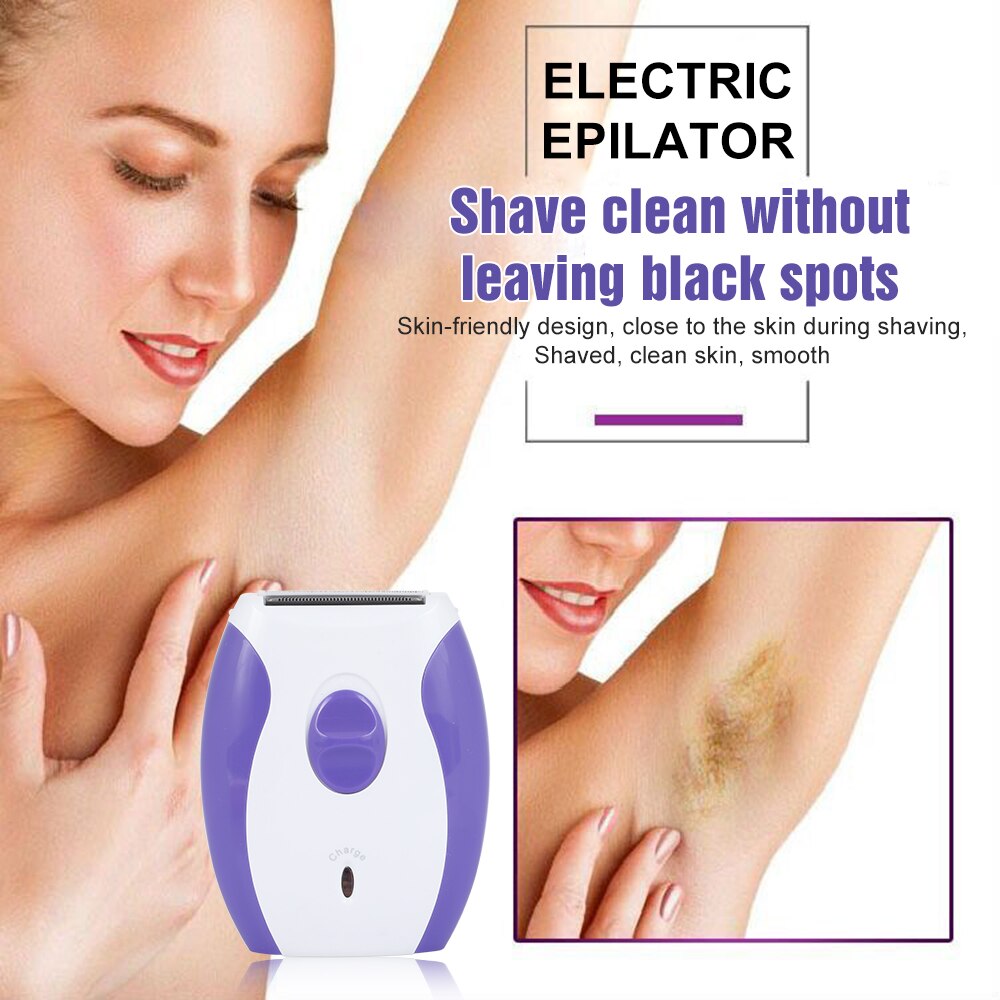 Depiladora eléctrica portátil, afeitadora de carga, cuchilla de acero inoxidable, depiladora para mujeres, máquina de afeitar sin dolor