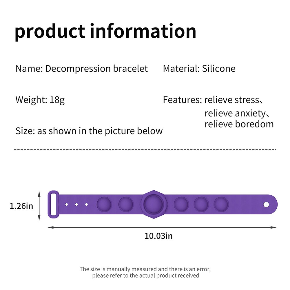 Silikon drücken-blasiert Sensorischen Spielzeug Dekompression Spielzeug Rätsel Anti-betonen Armbinde Endlos wiederverwendbare und Waschbar