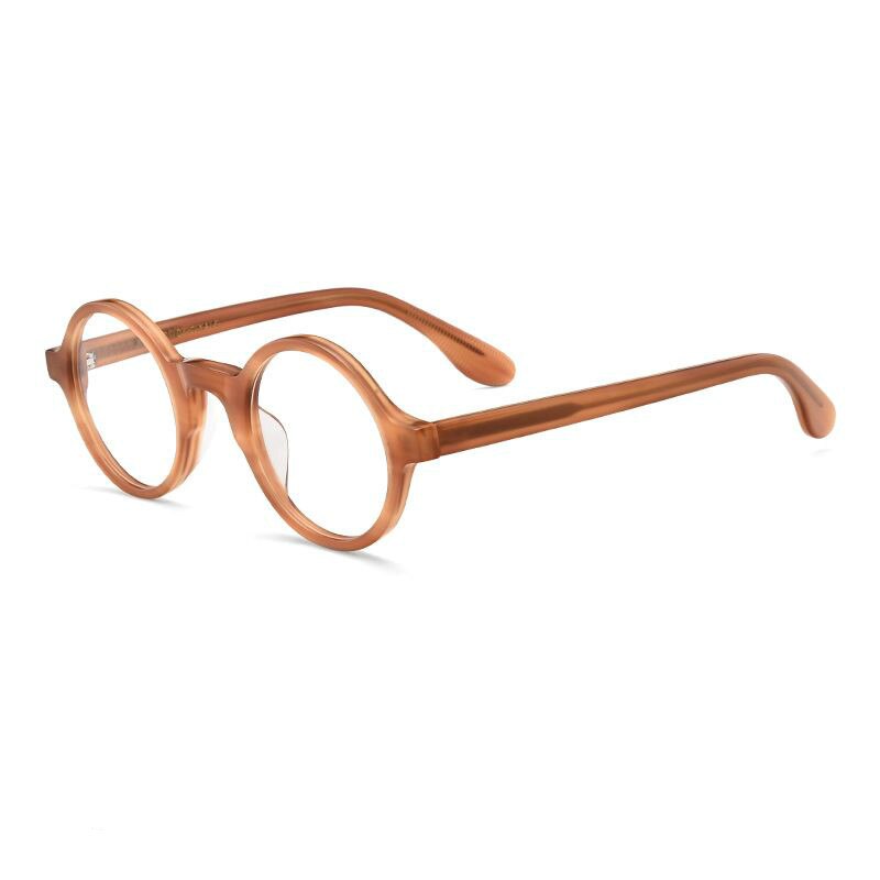 Retro Small Round Glasses Frame Men Hand-Made Acetate Vintage Prescription Eyewear Myopia Women ZOLMAN