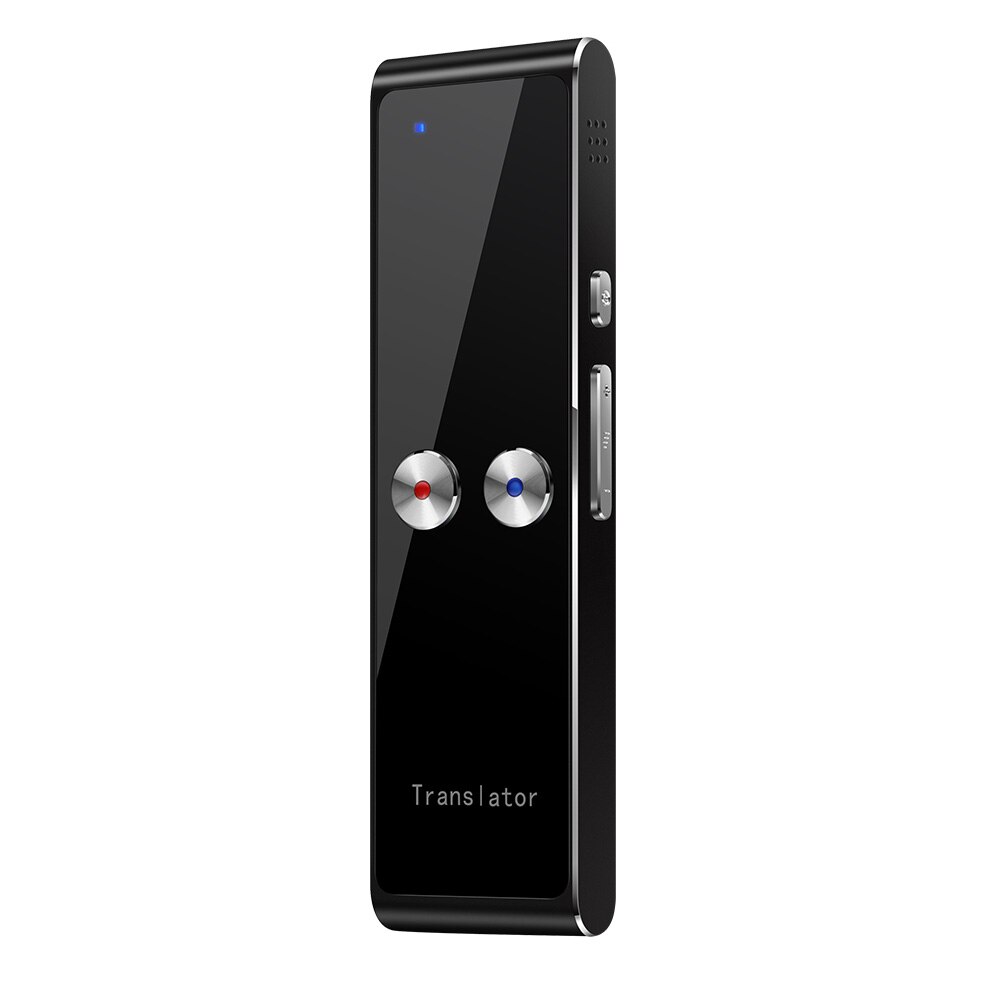 Traductor de voz T8 Multi-idioma portátil Smart Bluetooth traducción en tiempo Real para 68 idiomas en el extranjero viajes de negocios: Negro