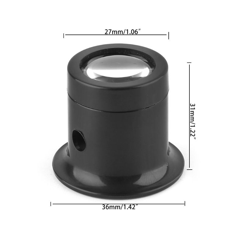 10X Monocular Glass Magnifier Watch Jewelry Repair Tools Loupe Lens Black