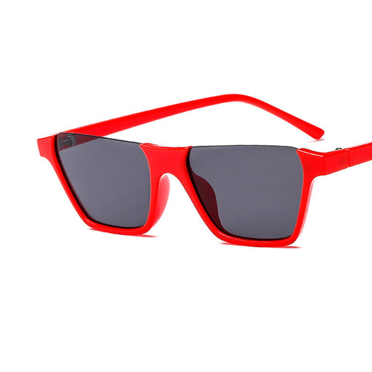 Half Frame Vrouwen Vierkante Zonnebril Mode Kleur Mannen Zonnebril Dames Clear Lens Blauw Rood Frame