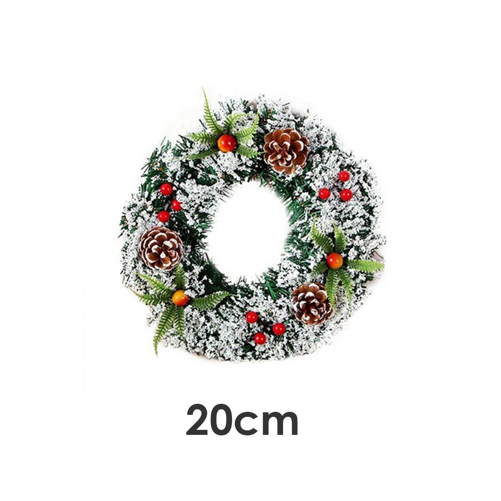 Kerstkransdecoratie voor aan de muur, kerstfeest, deurkrans, ornament, woonaccessoires: 20cm