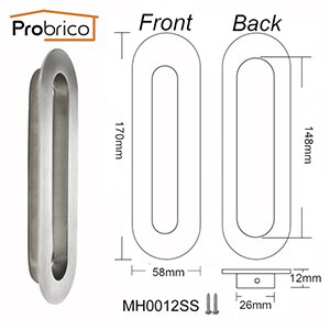 Probrico 10 PCS Modern Flush Embed Knobs Kitchen Cabinet Cupboard Door Drawer Hidden Handles Wardrobe Hidden Pulls Recessed pull