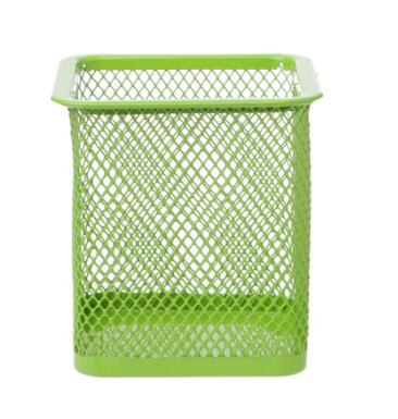 Rectangular Mesh Style Metal Pencil Holder Organizer Desk Pen Containers: 5AC600143-B-GN
