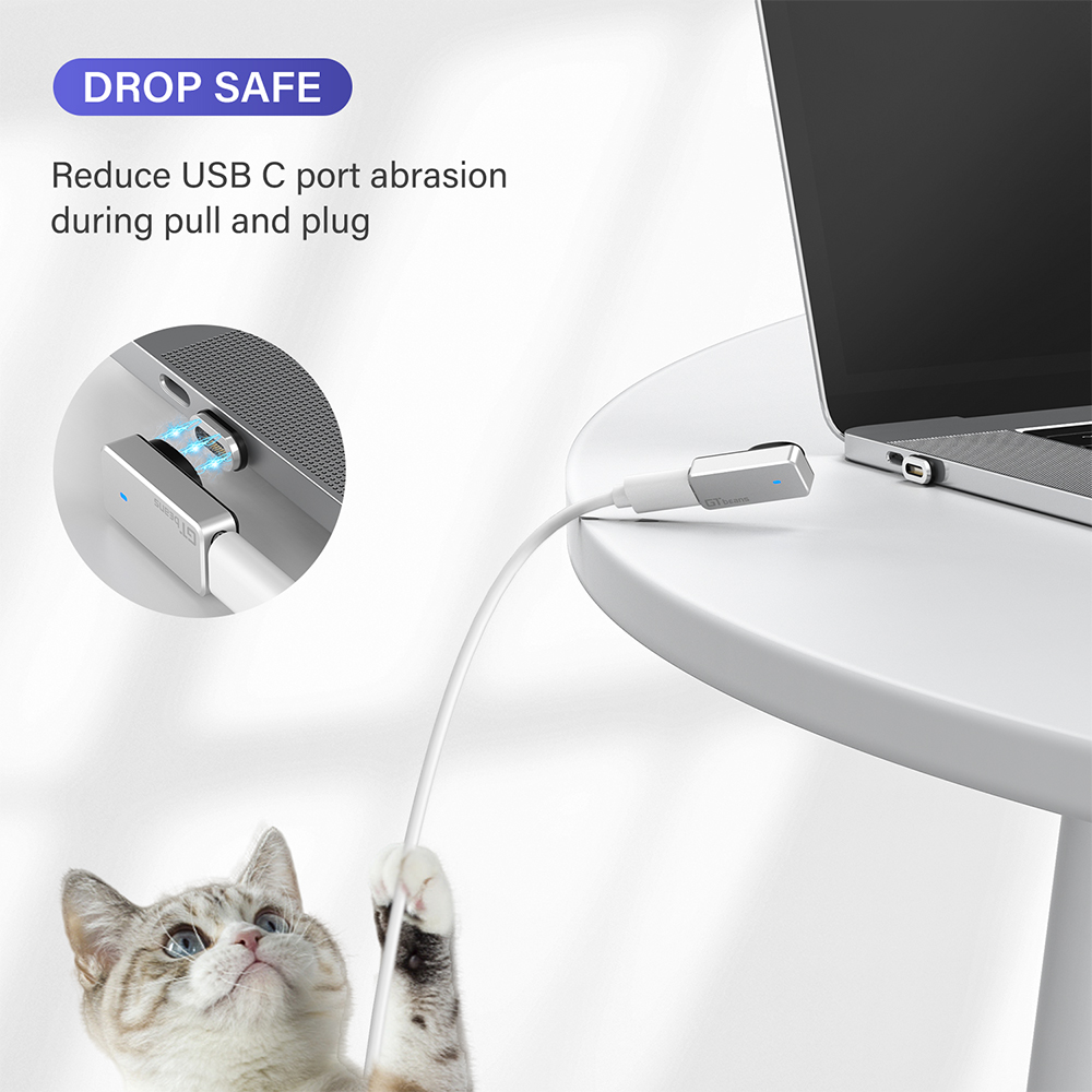 USB C Magnetic Adapter 24pins USBC 4.0 Gen 2 40Gbps Type-C Connector 140w Fast charge Data transfer 4k @60hz Video output Type C