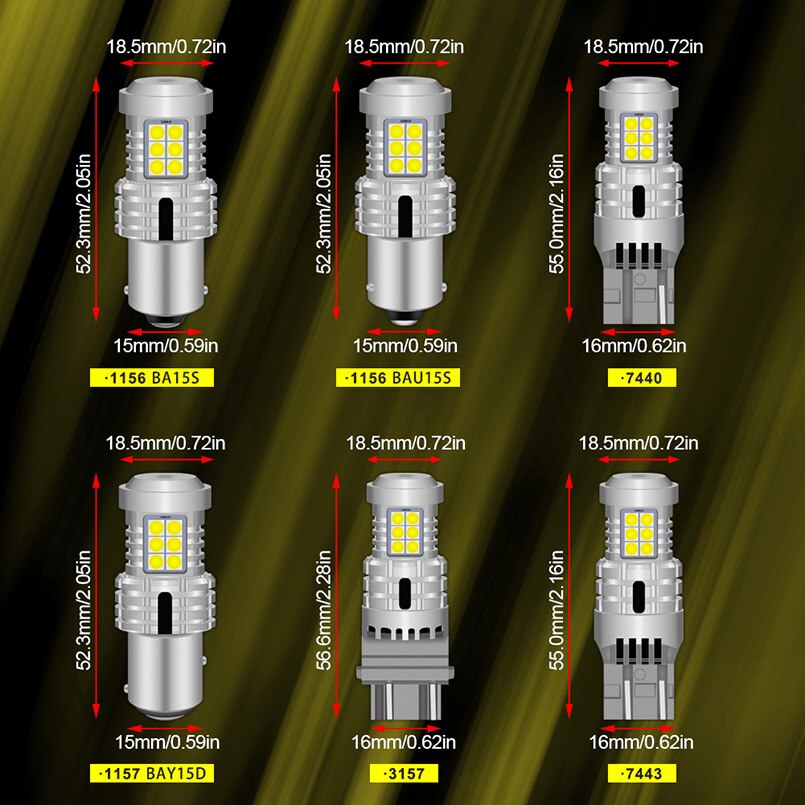 2 kpl canbus 2400lm t20 w21w wy21w 7440 1156 ba15s p21w bau 15s py21w 1157 bay 15d 3157 7443 led suuntavilkut 3030 3020 smd