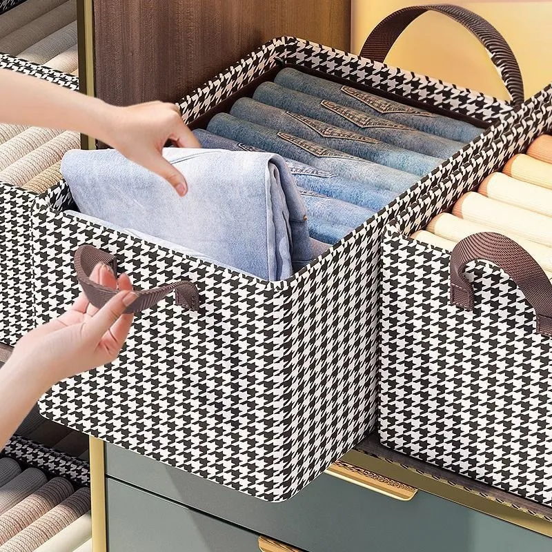 Caja de almacenamiento de ropa con rejilla Qianniao, caja organizadora con marco de acero plegable, caja de almacenamiento estilo cajonera, caja de armario