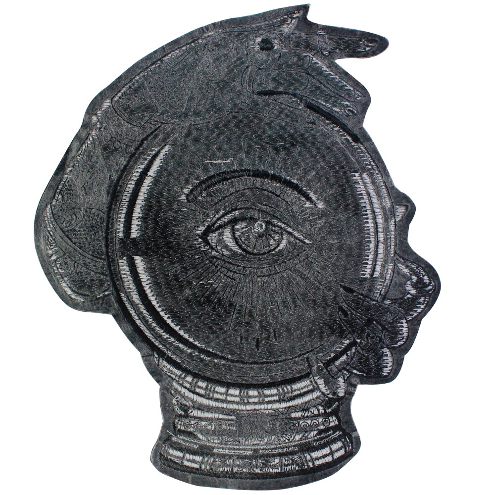 Parches bordados de mano grande para ropa, apliques para chaqueta, insignias de Puck para planchar