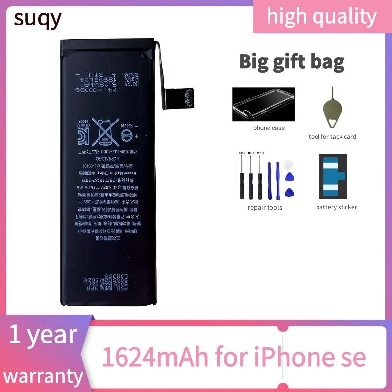 Suqy for Apple Iphone 6 6 s 7 8 Battery Original 0 Cycle for Iphone 4 4s 5 5s 5c Se 6 Plus 6s Plus 7 Plus 8 Plus Bateria Phones: for iphone se