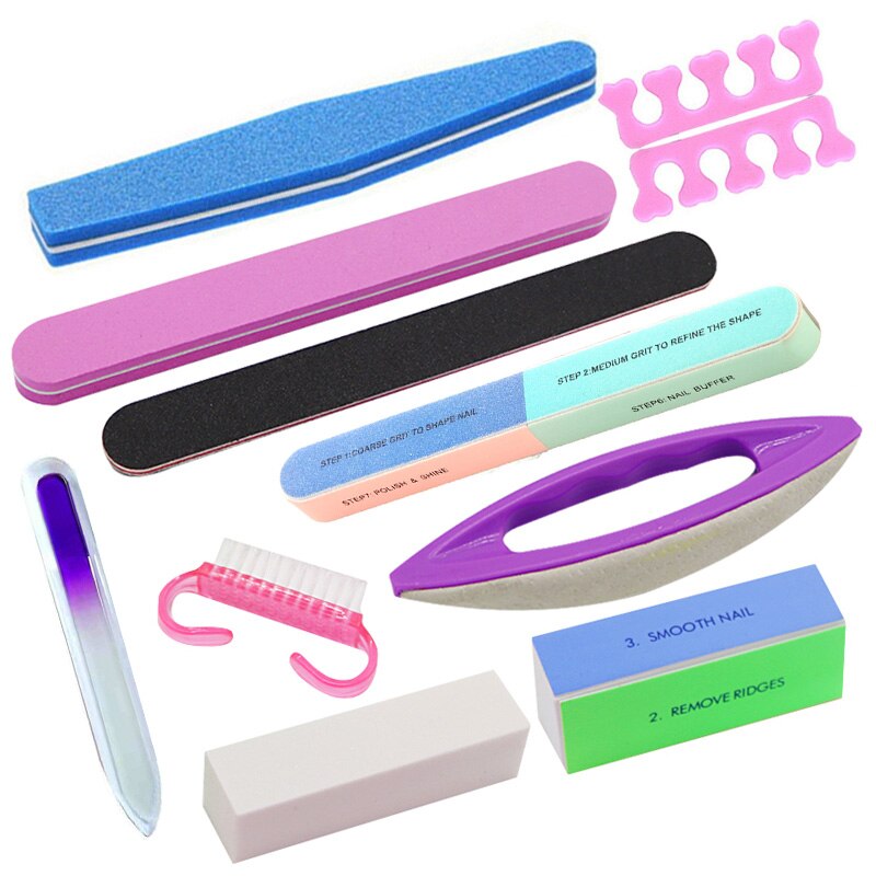 Ferramentas para arte em unhas, bloco de amortecedor, lixa, polimento, lixa, pincel de unha, profissional, cuidados com as unhas de manicure e pedicure