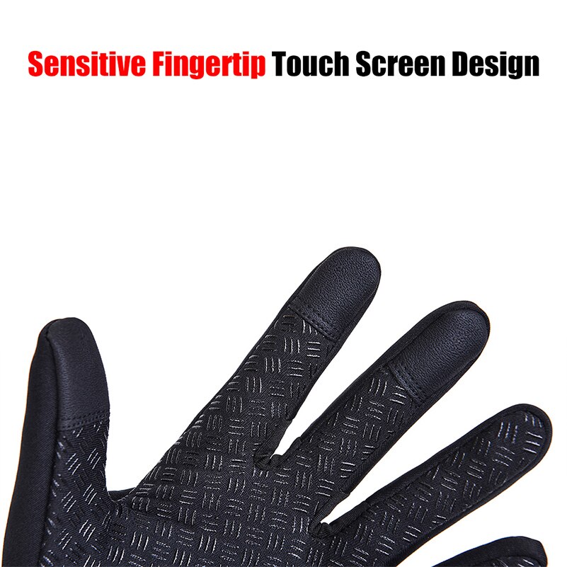 WEST BIKING Cycling Gloves Winter Warm Windproof Bike Gloves Touch Screen Anti-slip Full Finger Luva Ciclismo Bicycle Gloves