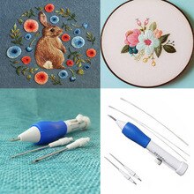 Magisk broderi pen gør det selv håndværk magisk broderi pen sæt gør det selv 3 udskiftelige punch nåle sytilbehør