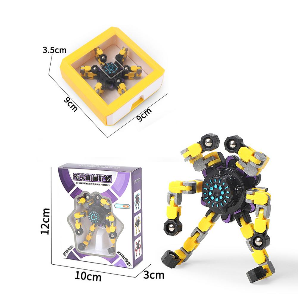 Robot giratorio y deformado para niños y adultos, juguete sensorial de mano, giratorio, Deformable,
