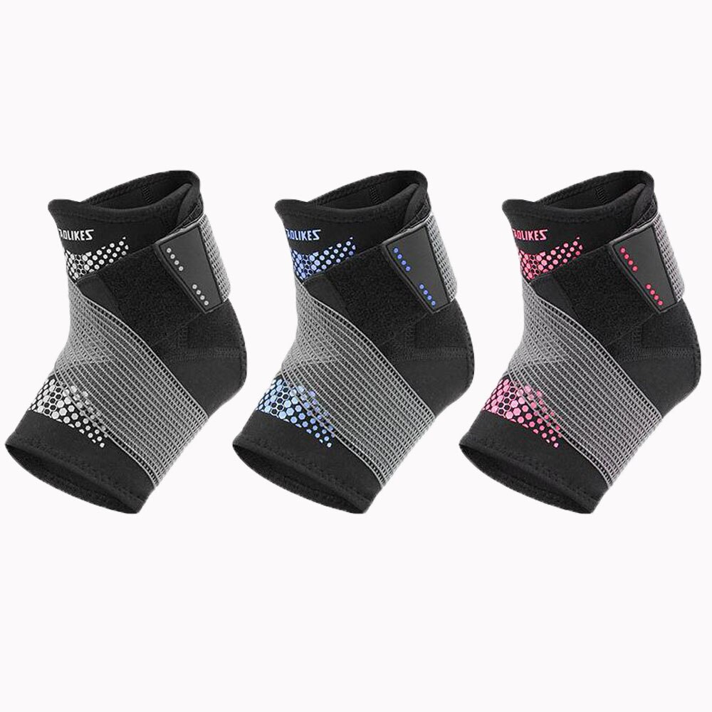 1pc verstelbare enkelondersteuning compressie brace elastische sportbandage voetband basketbal voetbal voetbal enkelbeschermer