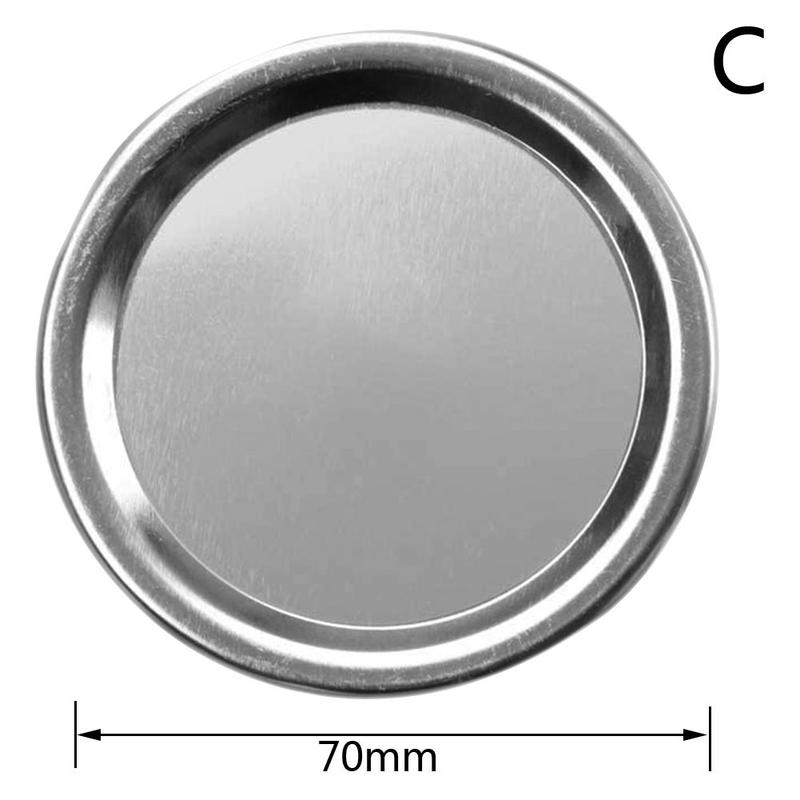Mason Jar Lid Tinplate Split Opening Sealing Lid Round Supplies Spherical Metal Lid Home Ring Lid Can Iron Z2C8: C