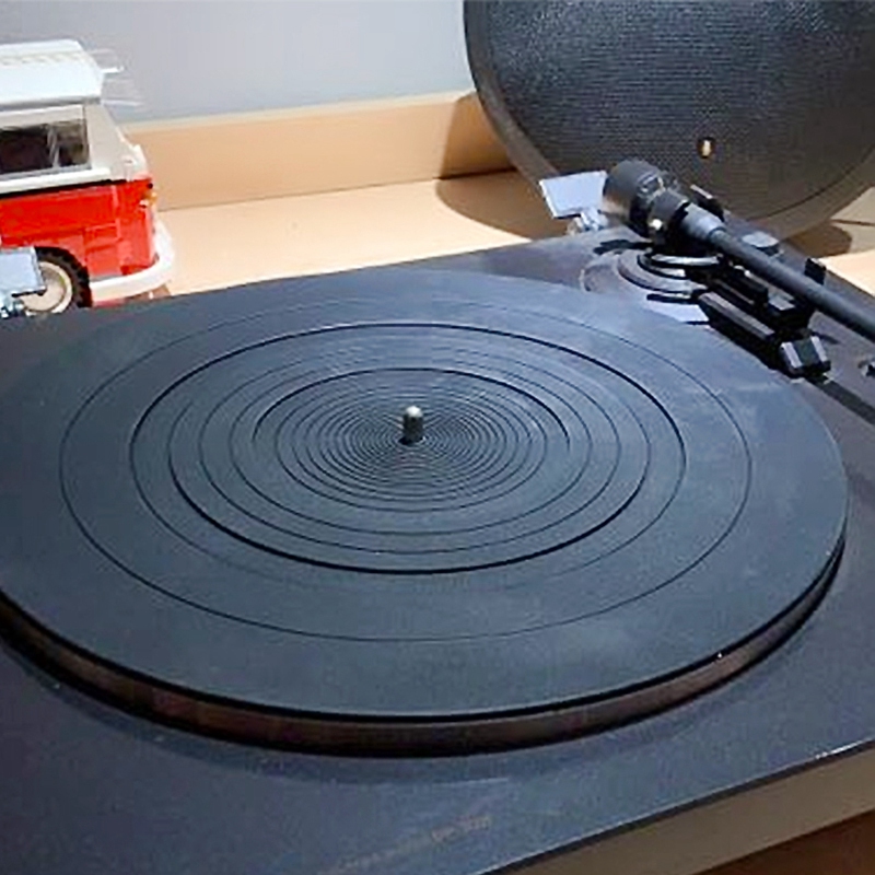 12-inch Turntable Mat - Anti-Vibration Silicone LP Slip Mat - 3mm Thick for Vinyl Record Players