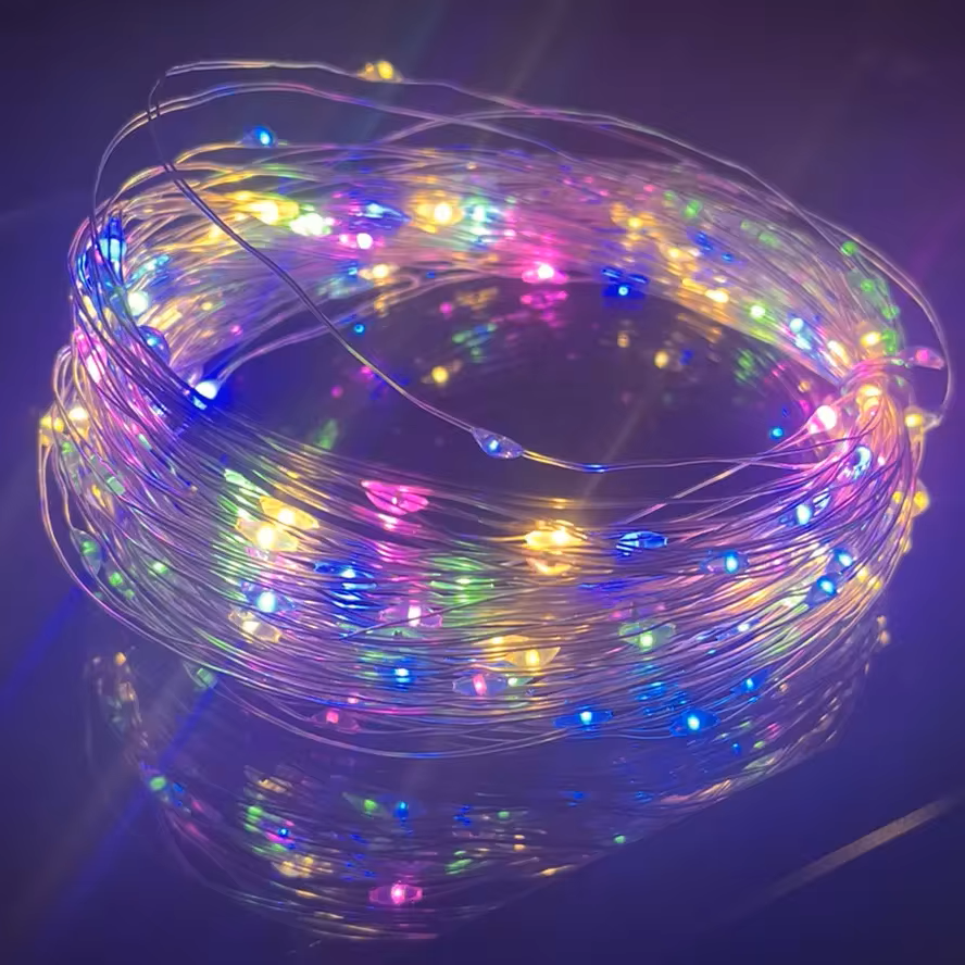 20m vattentäta usb led-ljusslinga koppar silvertråd girland ljusslingor för jul bröllopsfest dekoration krans: Rgb / 300w