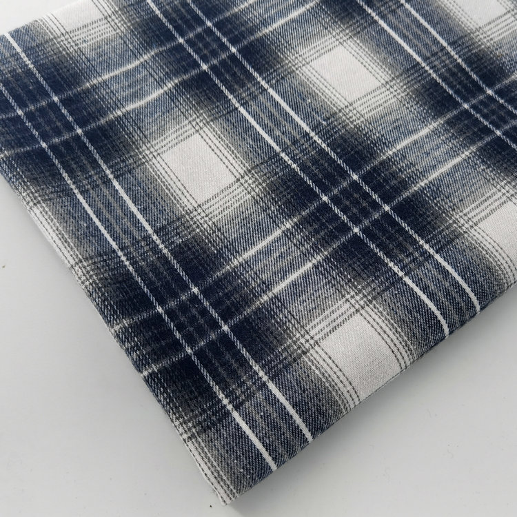 Harjattu Ruudullinen Kangas Metri - 100x145cm - Polyesteri/Puuvilla - Paita, Mekko, Hame: Harmaa