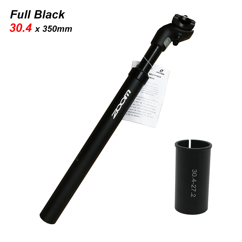 ZOOM Mtb Suspension Telescopic Seatpost Adjustable Seat Post Bike Saddle Rod Aluminum 27.2 Tube tija sillin carbono canote: 30.4x350mm Black