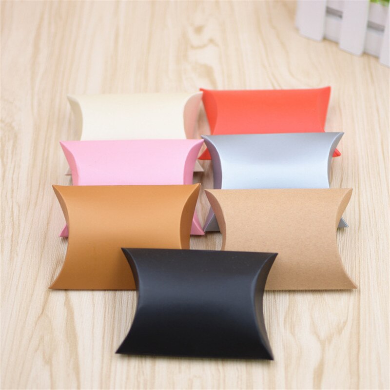 10 stücke Kissen bilden Süssigkeit Kasten Schwarz Kasten Verpackung Hochzeit Geburtstag Karton Dragee Cookie Taschen Taschen Verpackung Liefert