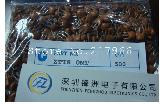 50PCS X ,Ceramic Crystal Oscillators Crystal Oscillators tripod 8M ZTT 8.0M