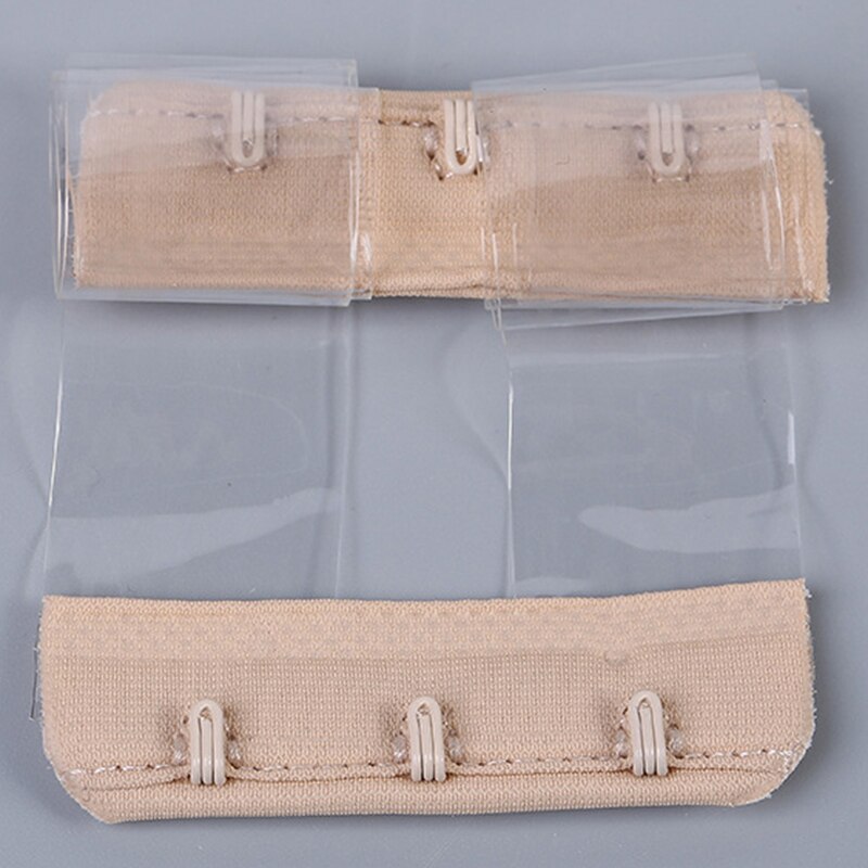 Vrouwen siliconen antislip gesp transparante bh-bandjes onzichtbare transparante bh-band rugloze elastische bh-verlenger schouderband