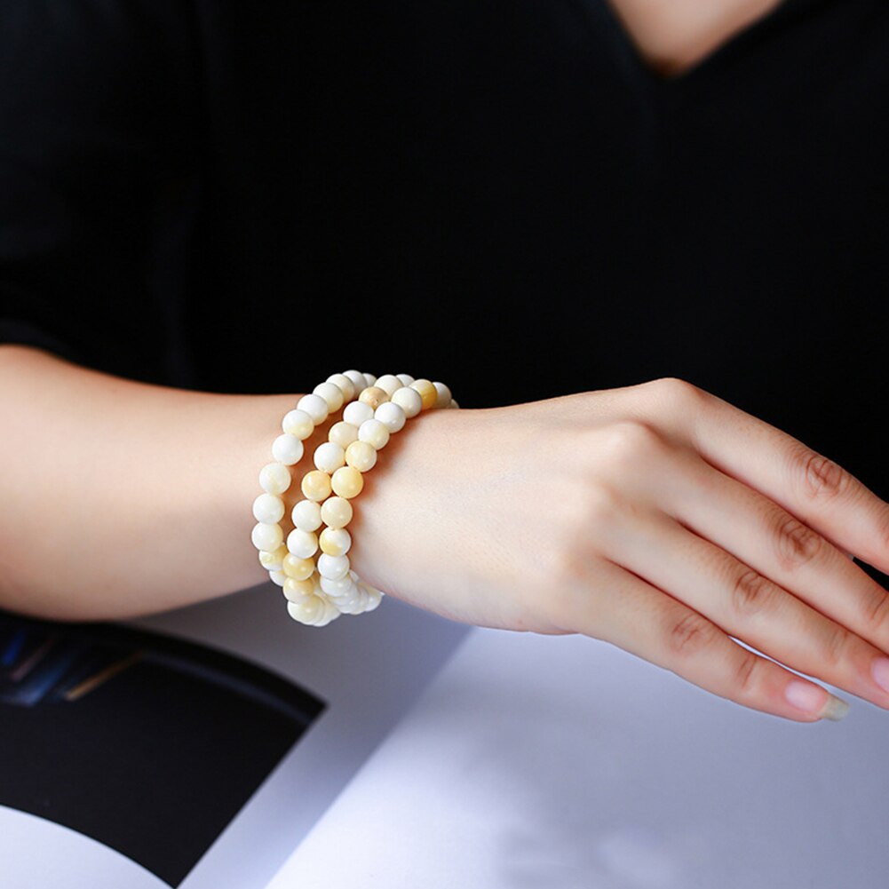Women 3 Strands Faux Pearl Beaded Bracelet Bangle Party Jewelry