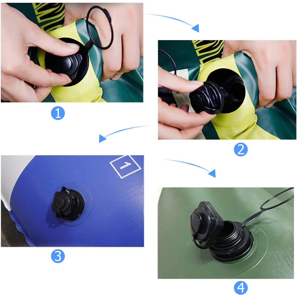 4 stuks pvc boston boot lucht anti-lek opblaaspomp slangadapter voor opblaasbare boten kajak luchtbed kano zwembad vlot rubberboot (