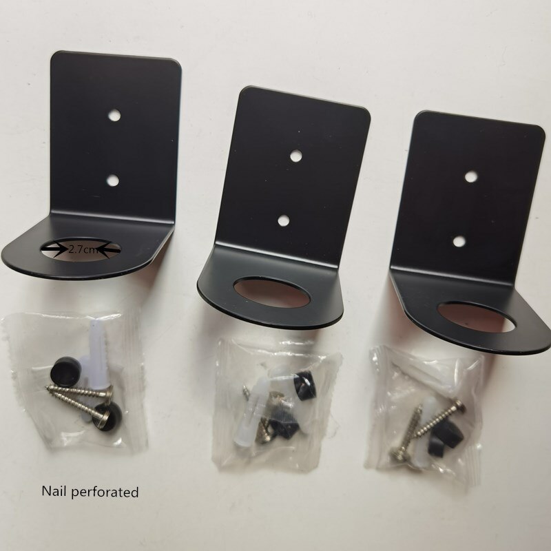 Badkamer Planken Zwart/Chrome Rvs Gel Zeep Douche Dispenser Fles Keuken Houder Opknoping Opbergrek Accessoires: E3-2.7cm
