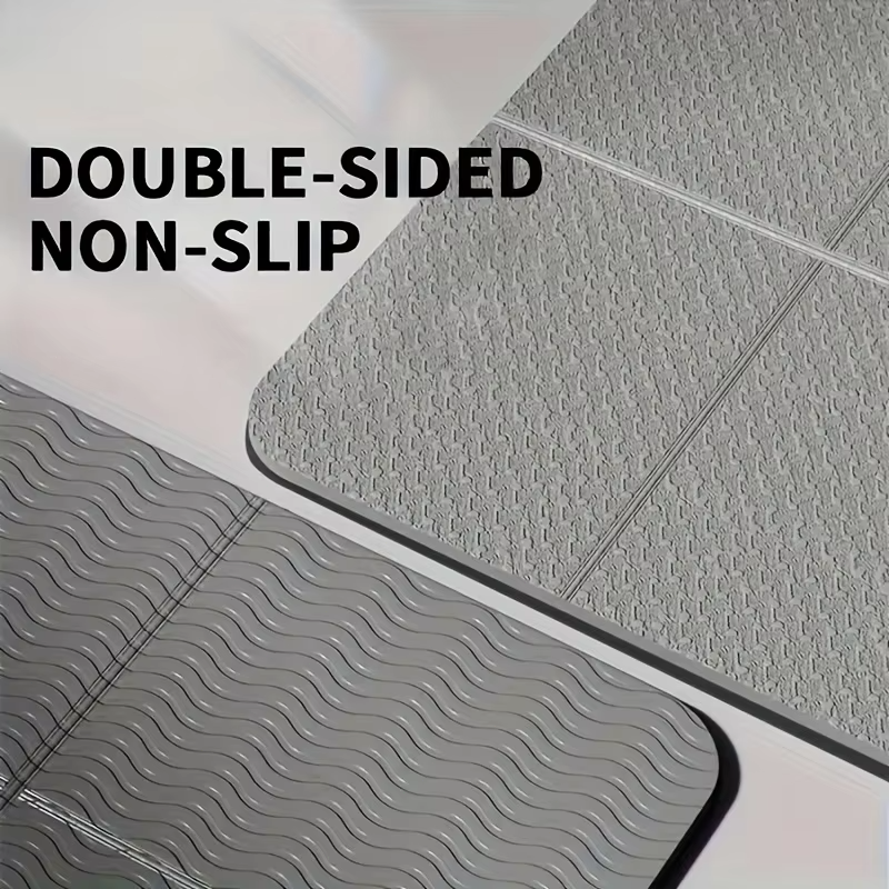 Sammenleggbar yogamatte, lydløs, miljøvennlig, sammenleggbar, reise, fitness, trening, dobbeltsidig, sklisikker, for pilates og gulvtrening, dans