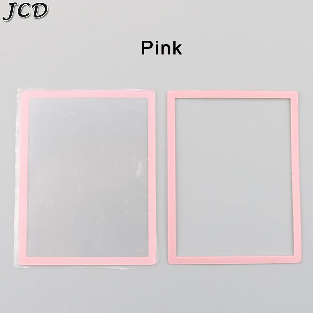 Jcd 2 stuks/partij meerkleurige bovenste lcd-schermlens plastic afdekking + onderste frame vervanging voor nintendo ds lite voor ndsl gameconsole: Roze