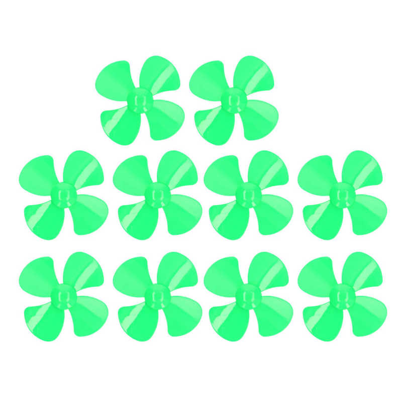 4 Blades Propeller 100mm Diameter Plastic Propellers with 2mm Hole for Craft for Mechanical Model Making: Green