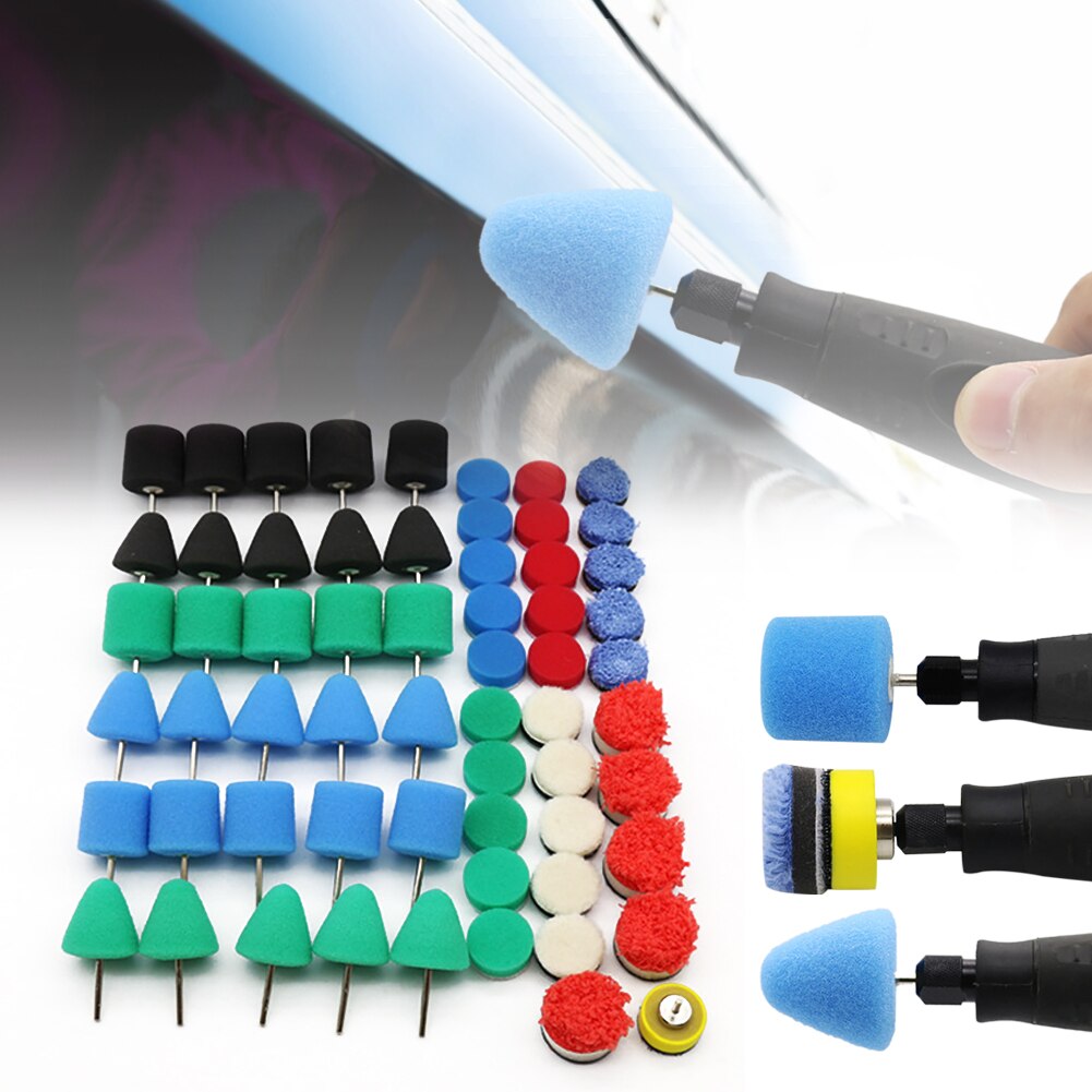 Mini Polishing Kit for Car Beauty Detailing Polisher with Extention Tools Car Polishing Pads Kit for Rotary Polisher