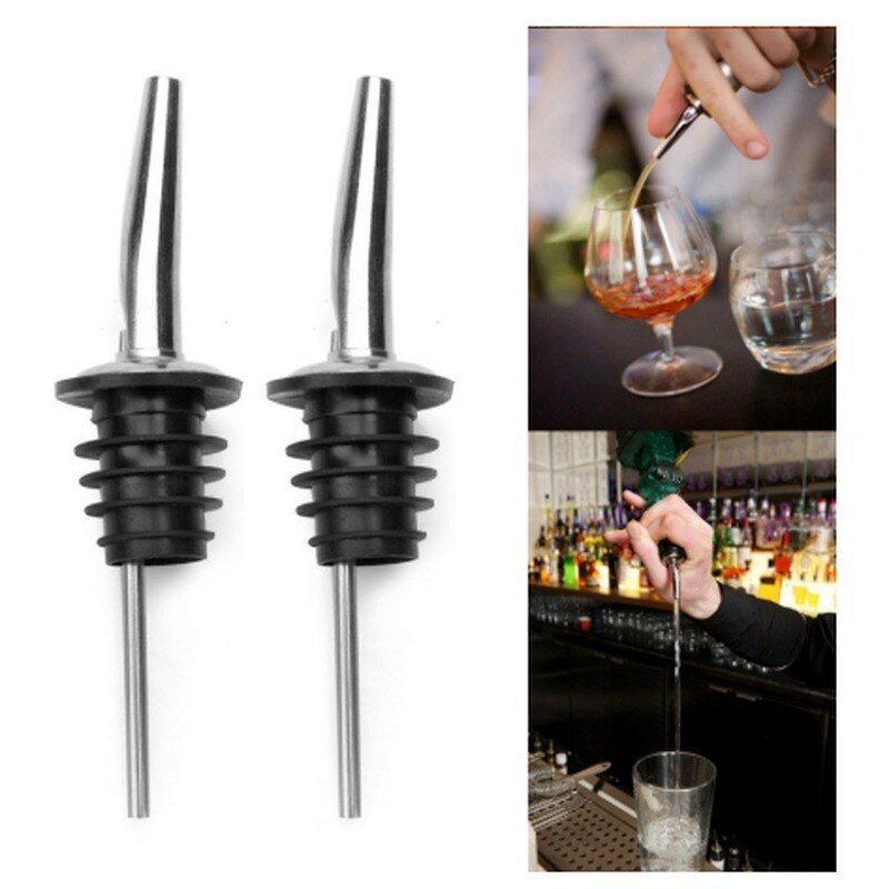 1/3Pcs Rvs Whisky Liquor Olie Fles Schenker Cap Uitloop Stopper Mond Dispenser Barman Keuken Gereedschap Bar accessoires