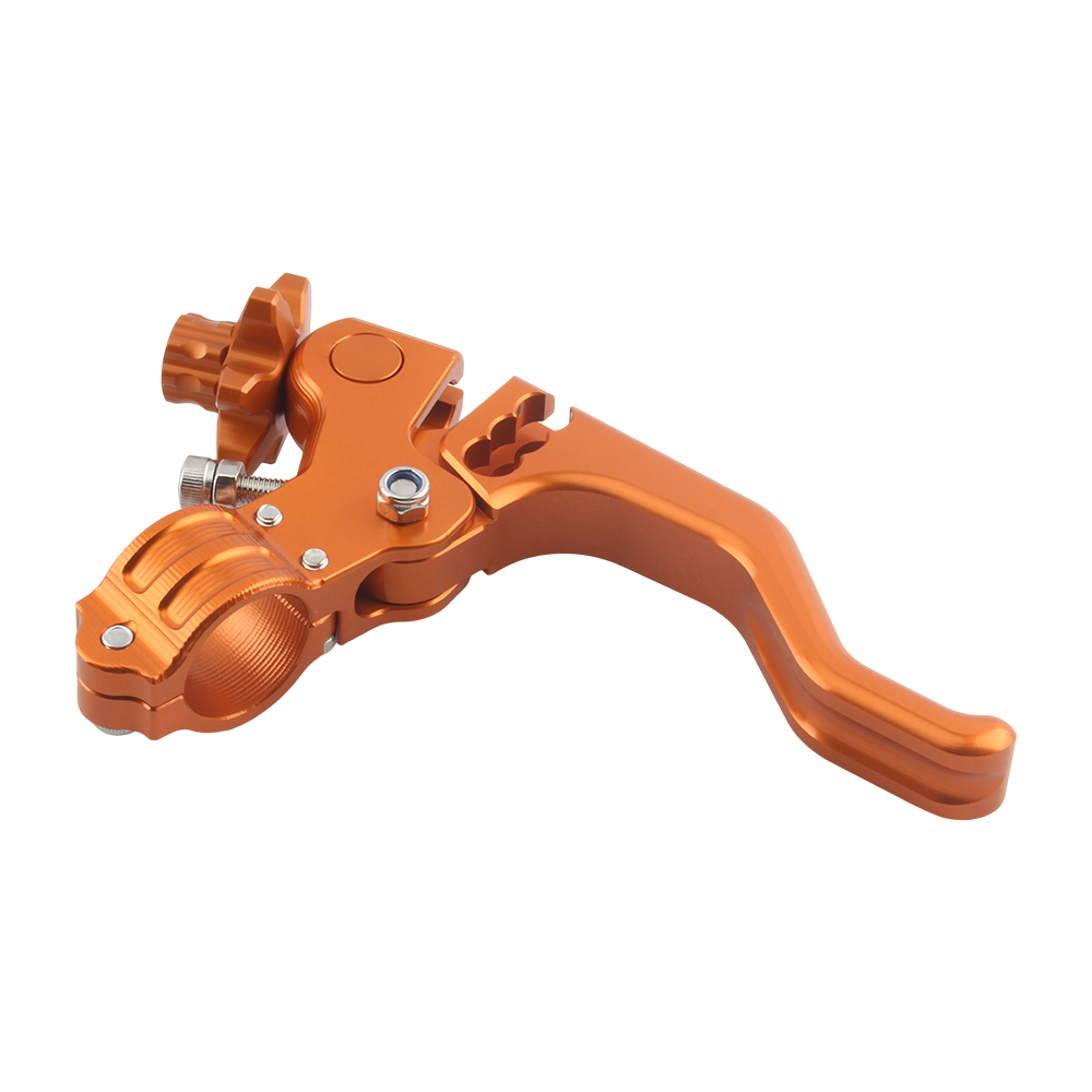 Endflats-Poignée de frein de motocross, leviers d'embrayage réglables, guidon de 22mm, pièces modifiées universelles pour vélo et moto, D343: Orange