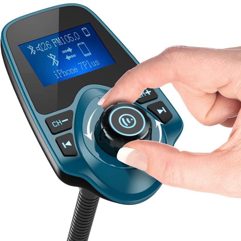 Wireless Car Bluetooth FM Transmitter Radio Adapter Kit Display Car W1.44-inch C8P0
