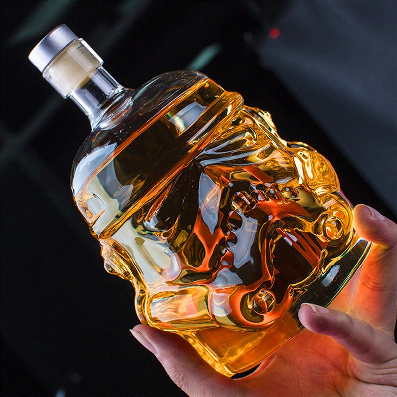 Crystal Skull Head Shot Glass Cocktails Beer Wine 1000ML 550ML Bottle Glass Champagne Fruit Juice Party Drinkware Cup Bottles