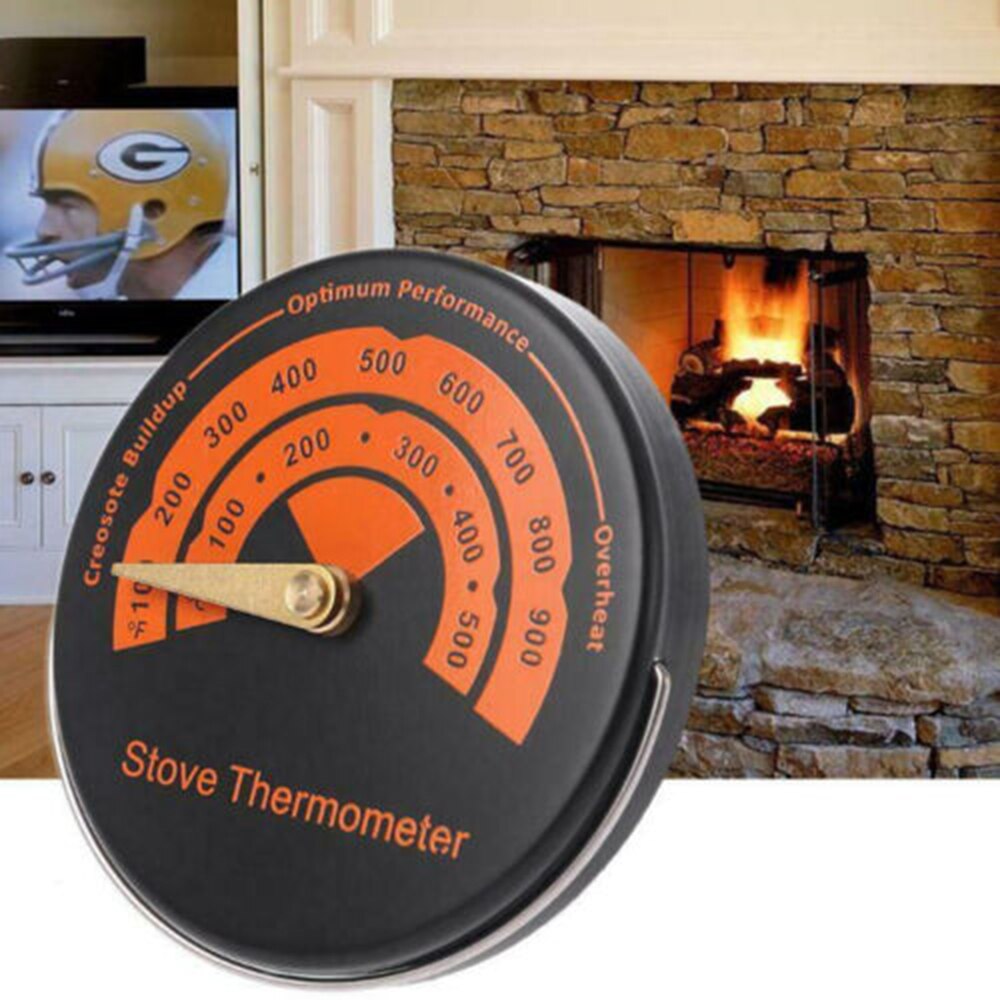 Stove Flue Pipe Thermometer Alloy Magnetic Temperature Gauge For Wood Burner Stove Flue Pipe Thermometers