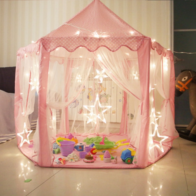 Kinderen Zeshoekige Tent Tule Anti-Muggen Indoor Prinses Speelhuisje