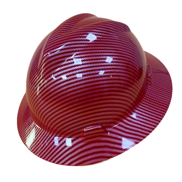Volledige Rand Harde Hoed Creatieve Patroon Afdrukken Veiligheidshelm Unisex Zonnescherm Lichtgewicht Constructie Werk Cap: Red